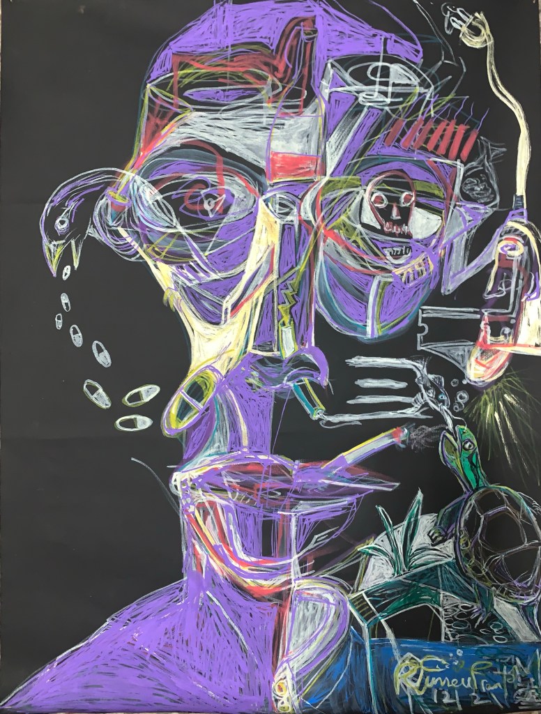 Abstract Addiction painting by Russell Frantom 