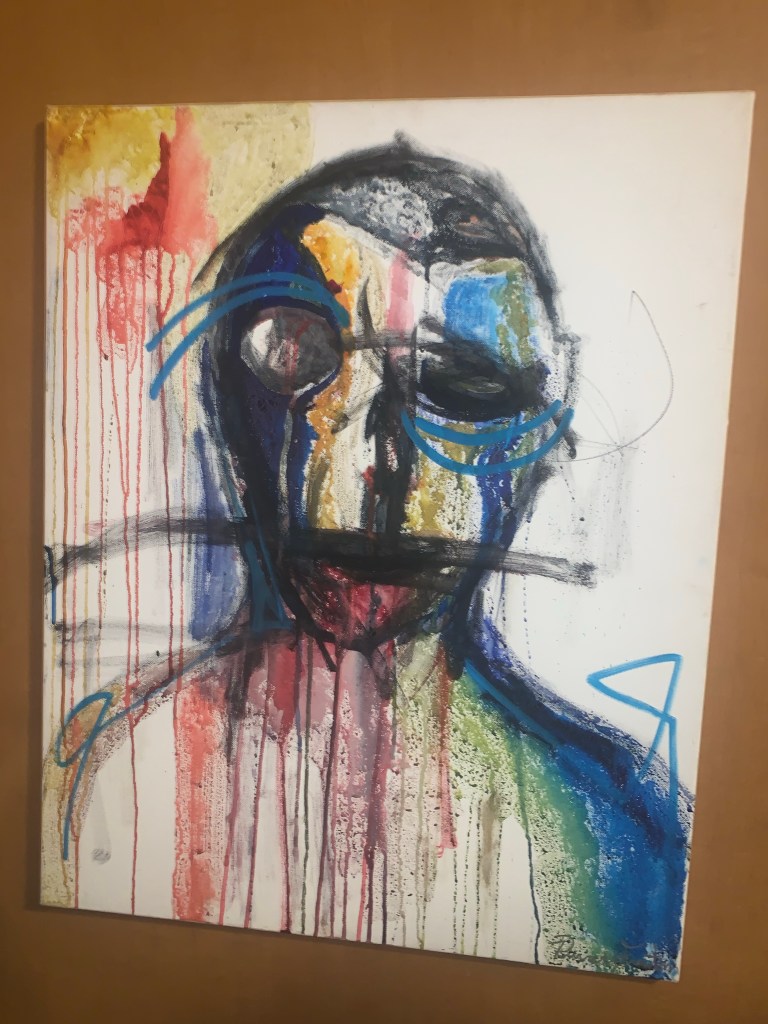 Abstract portrait painting (untitled figure) by south bend Indiana / Chicago visual artist Russell Frantom  