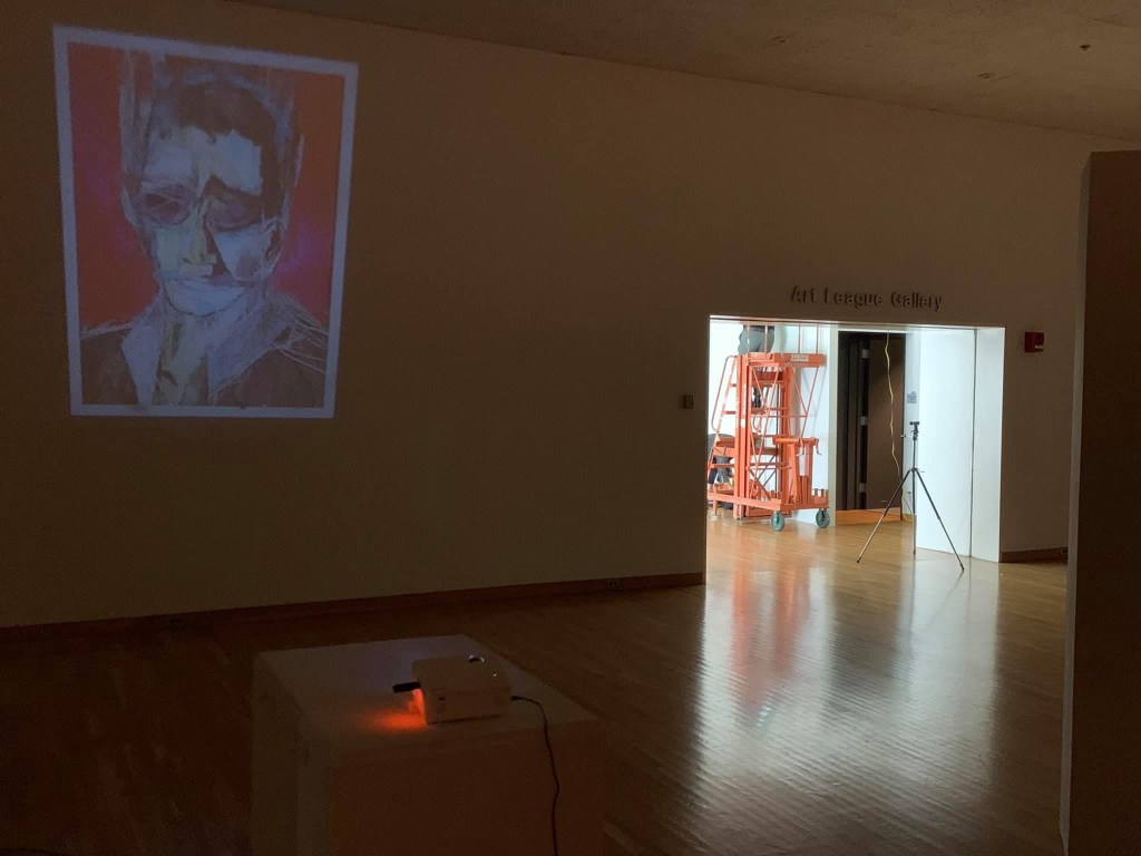 Russell Frantom painting projected onto the wall at the South Bend museum of Art. 2019 ​