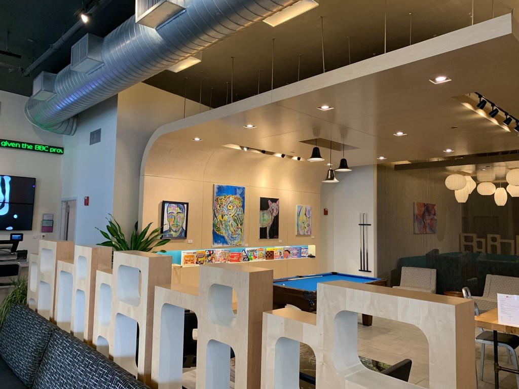 Paintings by Russell Frantom are displayed publicly in downtown South Bend Indiana 