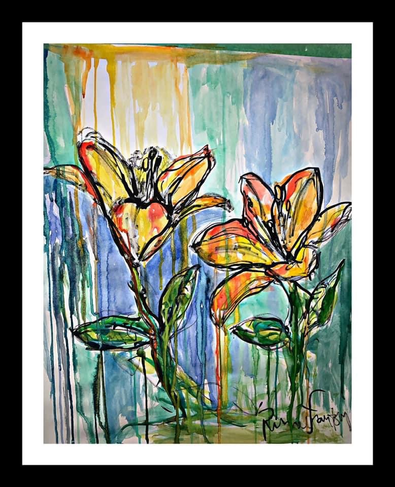 Flower painting by artist Russell frantom 2019 
