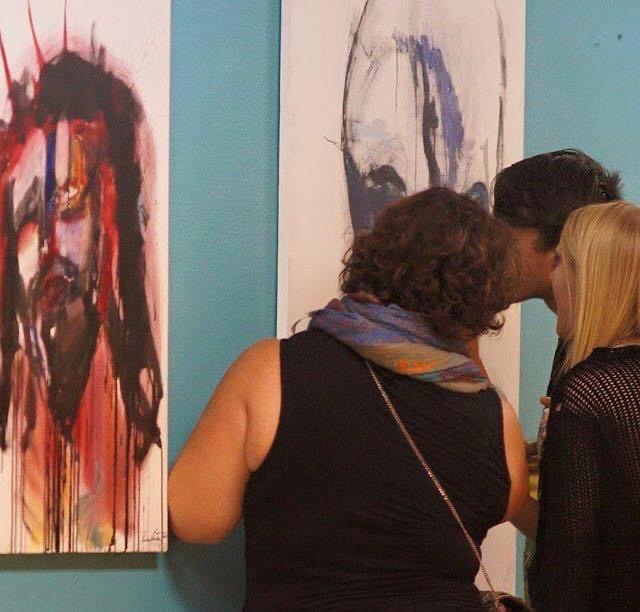 Russell Frantom artwork viewed at a gallery event, 2015 Chicago 