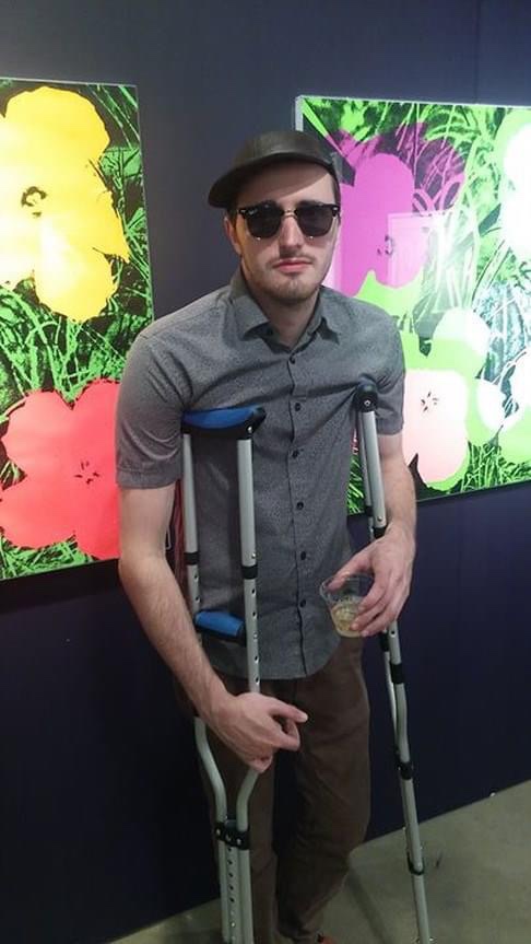 Artist Russell Frantom with Andy Warhol’s flowers ​