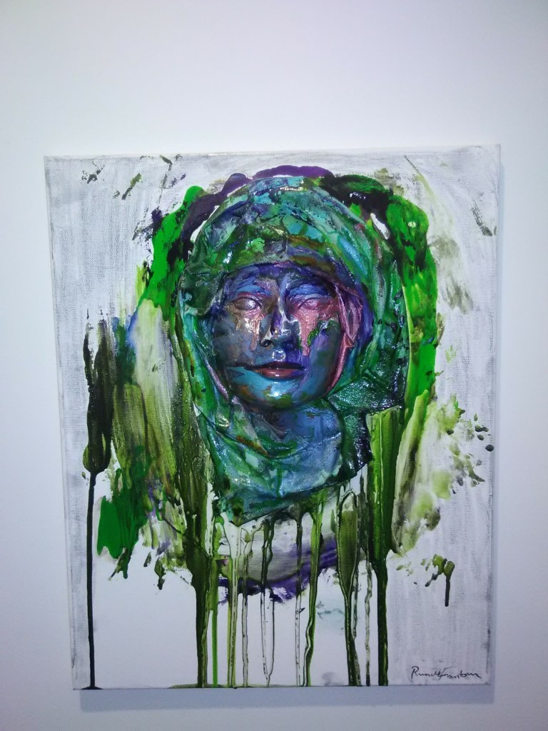 “Medusa” mixed media painting by artist Russell Frantom 