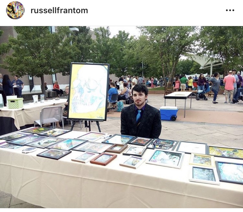 Visual artist Russell frantom art show at the century center in downtown south bend Indiana 2016