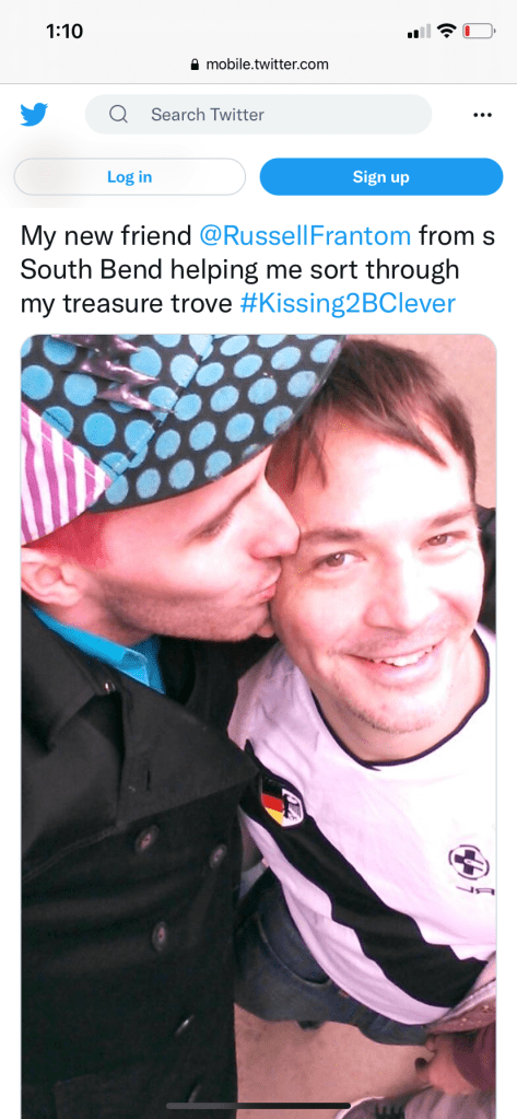 Artist Russell frantom and New York club kid Michael Alig in 2014 ​