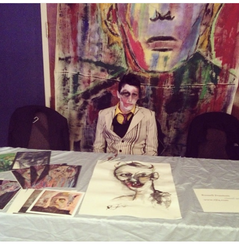 Artist Russell frantom at his art exhibit signing prints at the Indianapolis Murat (old national centre) 2014 ​
