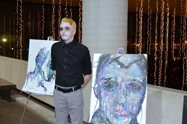 Artist Russell frantom showing art at the century center south bend Indiana 