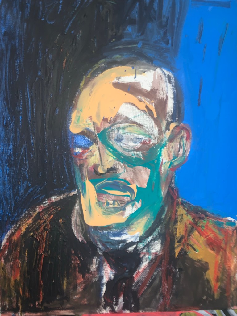 Mixed media abstract figure by frantom Russell 