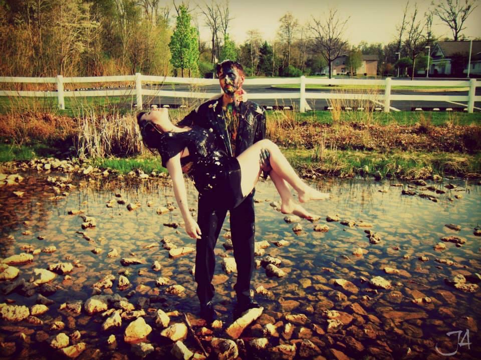 Artist Russell frantom some woman in a pond at a Mormon church in 2015 