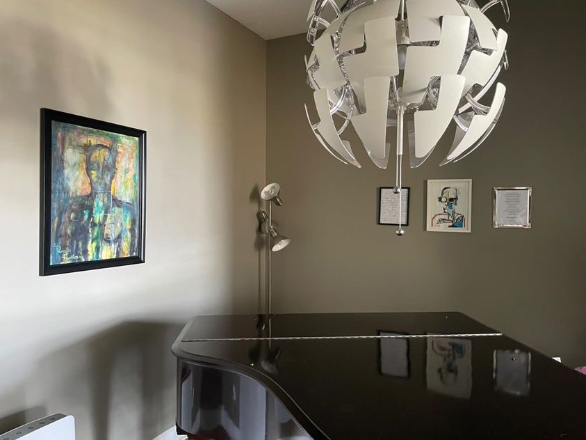 A private collection of Russell Frantom artwork is displayed. 2019 