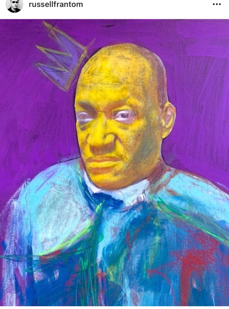 Painting of Tony Todd as candyman painted by artist Russel frantom in 2021 