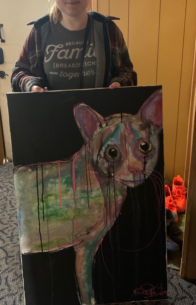 Cat artwork created by Russell frantom 