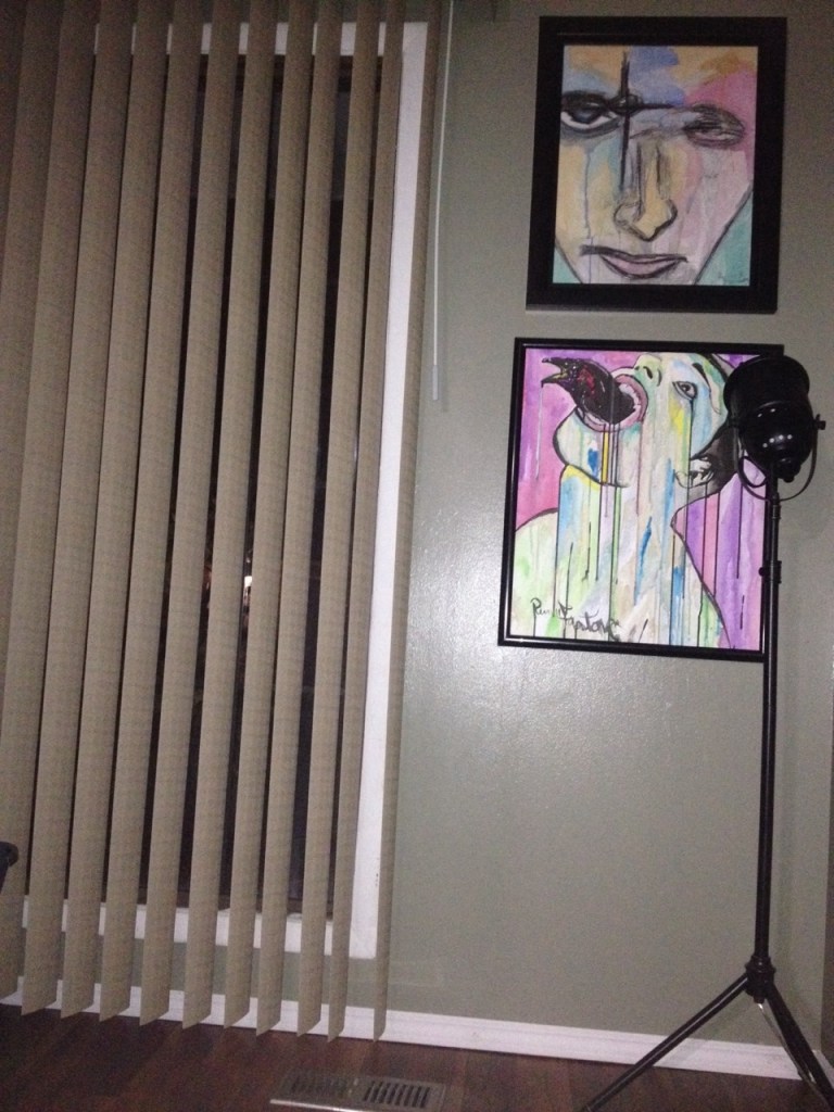 Artwork on display by Chicago artist Russell Frantom (classic works 2011-12)