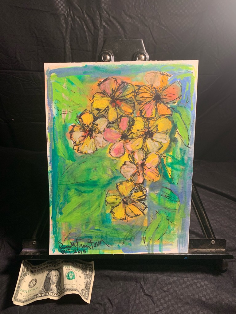 Floral artwork by Russell Frantom, 2019 watercolor on paper. ​