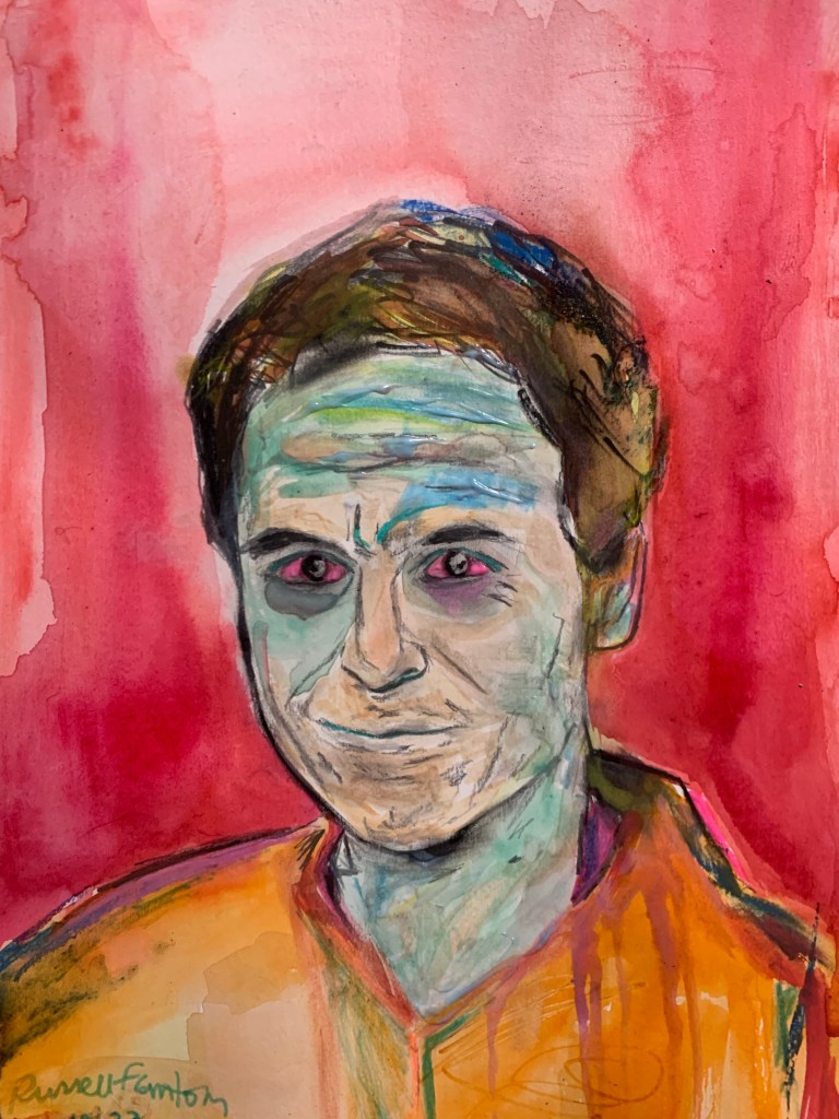 Ted Bundy serial killer painting by artist Russell Frantom 2024 