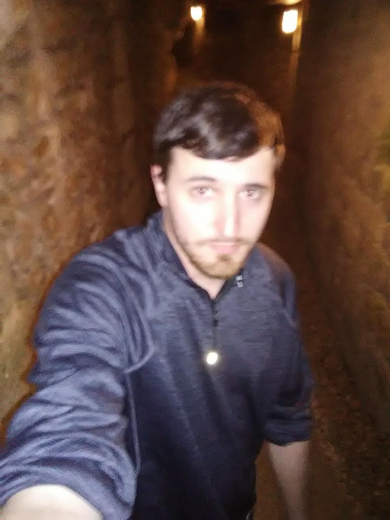 Artist Russell Frantom explores the Paris catacombs in 2018 