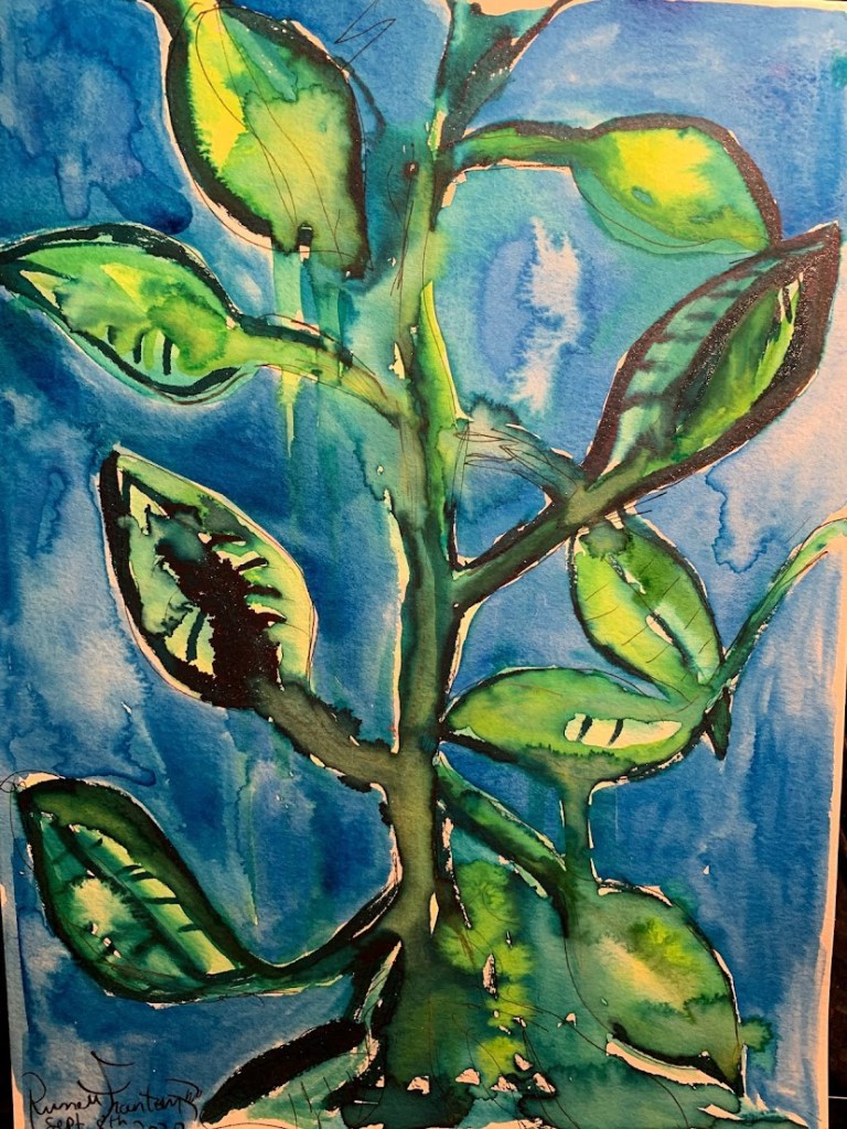 Green vine artwork by Russell frantom 